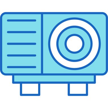 Web Kullanımı için Projektör Simgesi, Vektör İllüstrasyonu