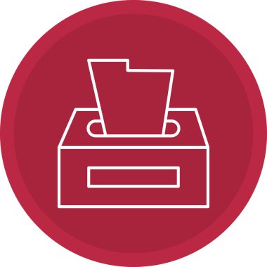 Web Kullanımı için Doku Kutusu Simgesi, Vektör İllüstrasyonu