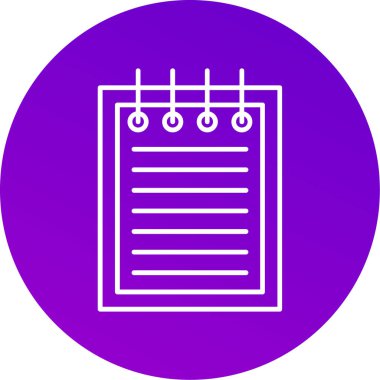 Web Kullanımı için Not Simgesi, Vektör İllüstrasyonu