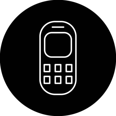 Web Kullanımı için Eski Telefon Simgesi, Vektör İllüstrasyonu