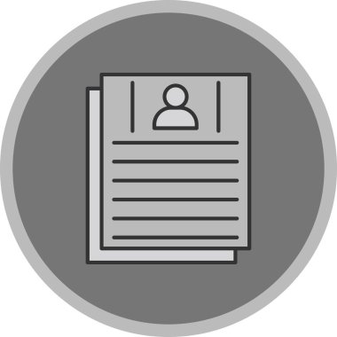 Web Kullanımı için CV Simgesi, Vektör İllüstrasyonu