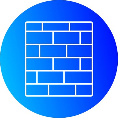 Web Kullanımı için Duvar Simgesi, Vektör İllüstrasyonu