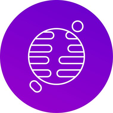 Web Kullanımı için Uranüs Simgesi, Vektör İllüstrasyonu