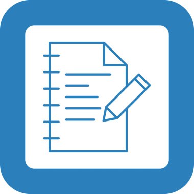 Web Kullanımı için Not Defteri Simgesi, Vektör İllüstrasyonu