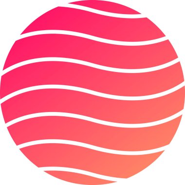 Web Kullanımı için Gezegen Simgesi, Vektör İllüstrasyonu