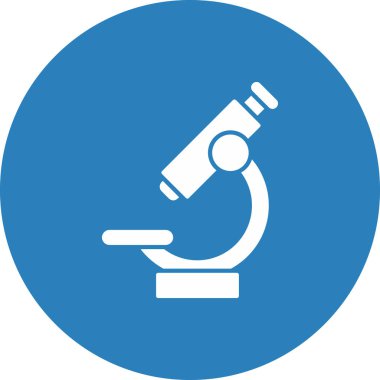 Web Kullanımı için Mikroskop Simgesi, Vektör İllüstrasyonu