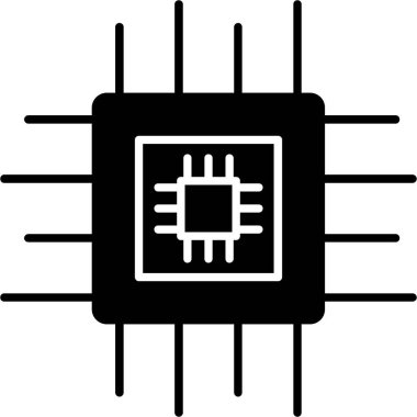 Çip Simgesi, Web Kullanımı için Vektör İllüstrasyonu