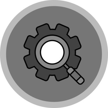 Web Kullanımı için Ayarlar Simgesi, Vektör İllüstrasyonu