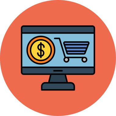 Web Kullanımı için Etrade Simgesi, Vektör İllüstrasyonu