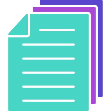 Web Kullanımı için Belge Simgesi, Vektör İllüstrasyonu