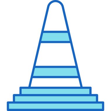 Web Kullanımı için Trafik Konisi Simgesi, Vektör İllüstrasyonu