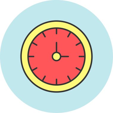 Web Kullanımı için Saat Simgesi, Vektör İllüstrasyonu