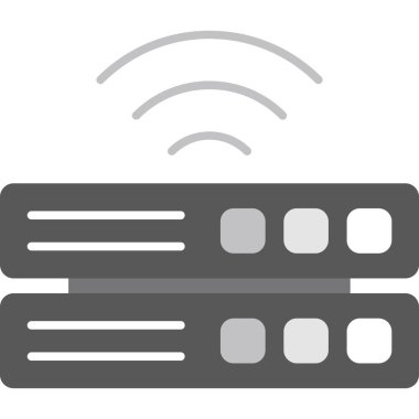 Web Kullanımı için Sunucu Simgesi, Vektör İllüstrasyonu