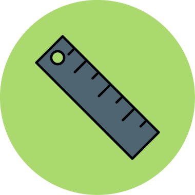 Web Kullanımı için Cetvel Simgesi, Vektör İllüstrasyonu