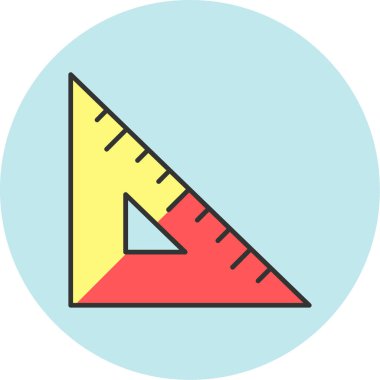 Web Kullanımı için Cetvel Simgesi, Vektör İllüstrasyonu