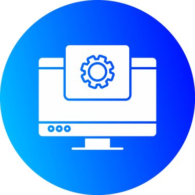 Web Geliştirme Simgesi, Web Kullanımı için Vektör İllüstrasyonu