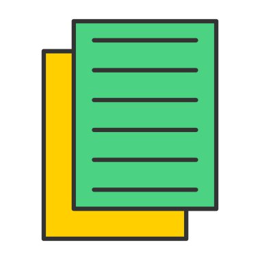 Web Kullanımı için Notlar Simgesi, Vektör İllüstrasyonu