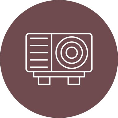 Web Kullanımı için Projektör Simgesi, Vektör İllüstrasyonu