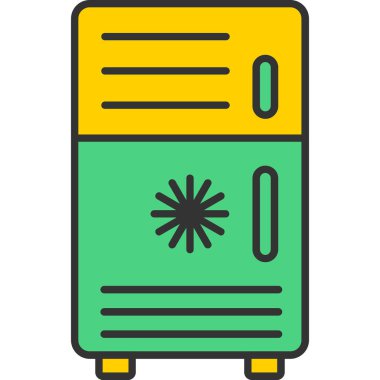 Web kullanımı için Buzdolabı Simgesi, Vektör İllüstrasyonu