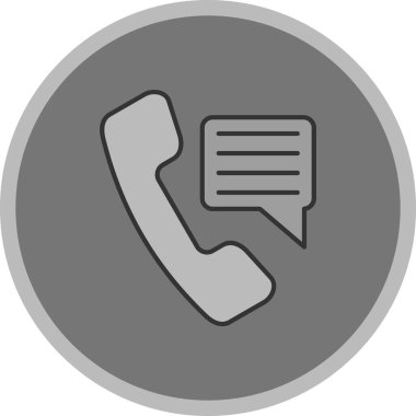 Web Kullanımı için Telefon Simgesi, Vektör İllüstrasyonu