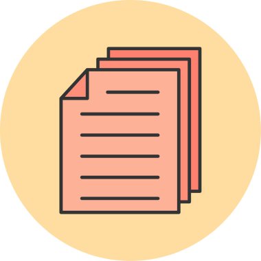 Web Kullanımı için Belge Simgesi, Vektör İllüstrasyonu