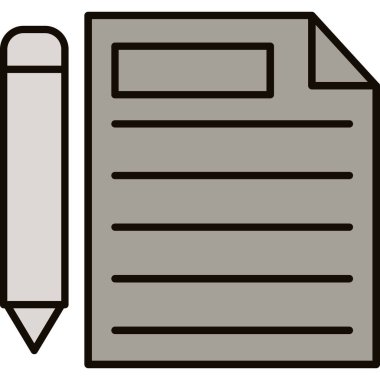 Web Kullanımı için Sözleşme Simgesi ve Vektör İllüstrasyonu