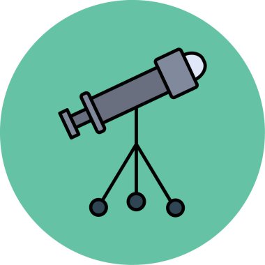 Web Kullanımı için Teleskop Simgesi, Vektör İllüstrasyonu