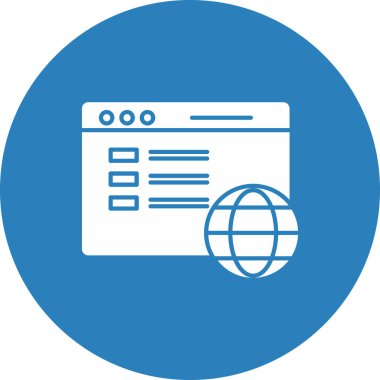 Web Kullanımı için Web Sayfası Simgesi, Vektör İllüstrasyonu