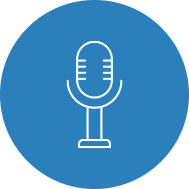 Web Kullanımı için Mikrofon Simgesi, Vektör İllüstrasyonu