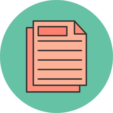 Web Kullanımı için Belge Simgesi, Vektör İllüstrasyonu