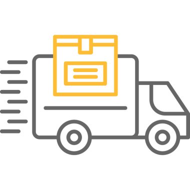 Web kullanımı için Taşıma Aracı Simgesi, Vektör İllüstrasyonu