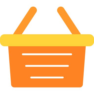 Alışveriş Sepeti Simgesi, Web Kullanımı için Vektör İllüstrasyonu