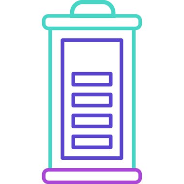 Web kullanımı için Pil Simgesi, Vektör İllüstrasyonu