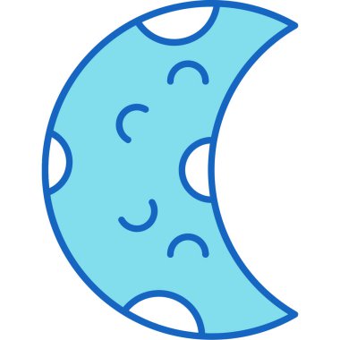 Yarım Ay Simgesi, Web Kullanımı için Vektör İllüstrasyonu