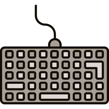 Web Kullanımı için Klavye Simgesi, Vektör İllüstrasyonu