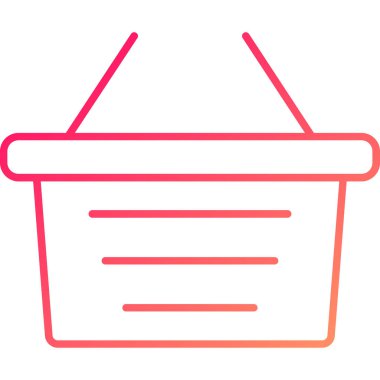 Alışveriş Sepeti Simgesi, Web Kullanımı için Vektör İllüstrasyonu