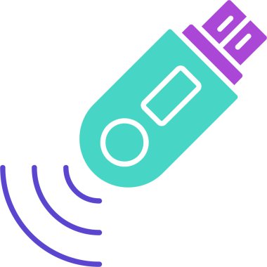 Web Kullanımı için USB Simgesi, Vektör İllüstrasyonu