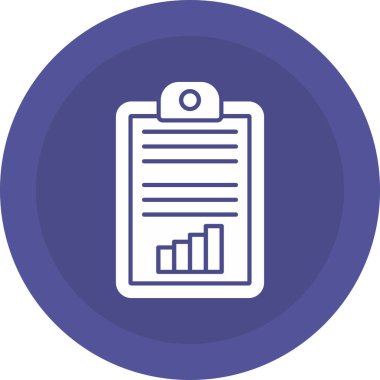Web Kullanımı için Rapor Simgesi ve Vektör İllüstrasyonu