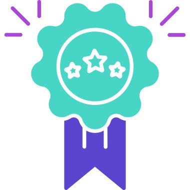 Web Kullanımı için Ödül Simgesi, Vektör İllüstrasyonu