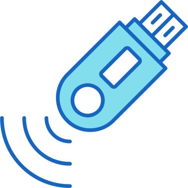 Web Kullanımı için USB Simgesi, Vektör İllüstrasyonu