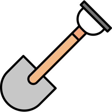 Kürek Simgesi, Web Kullanımı için Vektör İllüstrasyonu