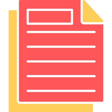 Web Kullanımı için Belge Simgesi, Vektör İllüstrasyonu