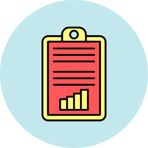 Web Kullanımı için Rapor Simgesi ve Vektör İllüstrasyonu