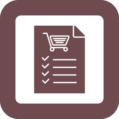 Web Kullanımı için İstek Listesi Simgesi, Vektör İllüstrasyonu