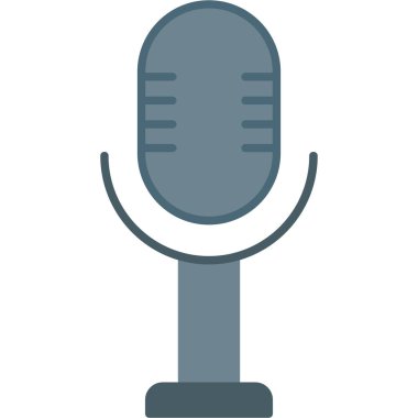 Web Kullanımı için Mikrofon Simgesi, Vektör İllüstrasyonu