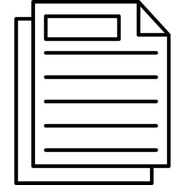 Belge.svg Simgesi, Web Kullanımı için Vektör İllüstrasyonu