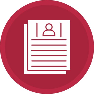 Web Kullanımı için CV Simgesi, Vektör İllüstrasyonu