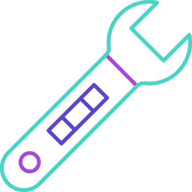 Web Kullanımı için Wrench Simgesi, Vektör İllüstrasyonu