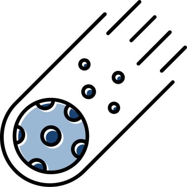 Web Kullanımı için Kuyrukluyıldız Simgesi, Vektör İllüstrasyonu