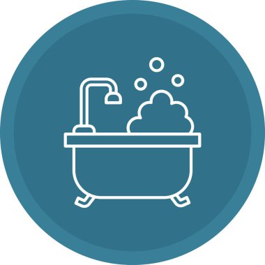 Web Kullanımı için Bath Simgesi, Vektör İllüstrasyonu